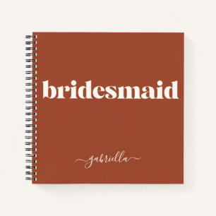 Bridesmaid Einfache Minimalistische Moderne Name R Notizbuch