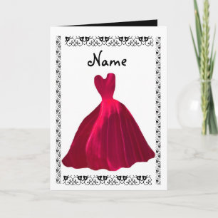 BRIDESMAID Einladung ROSE RED Velvet Gown V2