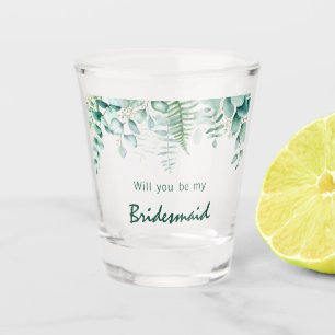 Bridesmaid eucalyptus greenerenerings farn woodlan schnapsglas