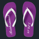 Bridesmaid Flip Flops<br><div class="desc">Woll ein lustiges und nützliches Geschenk für deine Brautmädchen? Wie wär's mit ein paar Flip Flops? Passen Sie das Datum auf Ihren speziellen Tag an und fühlen Sie sich ganz besonders. Diese wären perfekt zum Tragen, während jeder sich das Haar und das Make-up fertig macht und der Empfang die Nacht...</div>