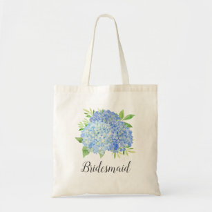 Bridesmaid Floral Blue Hydrangea Foliage Tragetasche