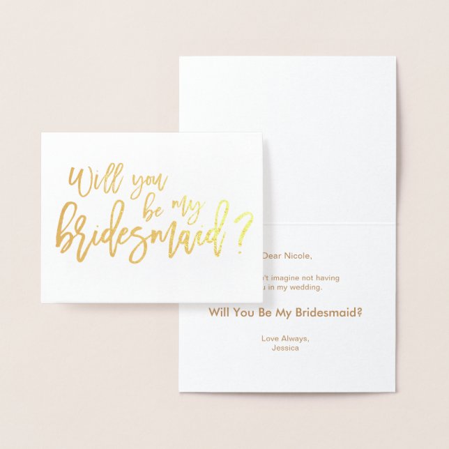 Bridesmaid Foil Card | Junggesellinnenabschiede Folienkarte (Anzeige)