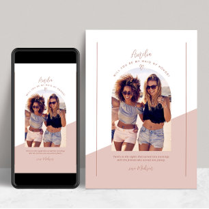 Bridesmaid Foto Persönliche Vorschlagskarte Einladung