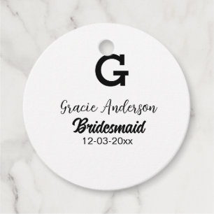 Bridesmaid fügen Name monogramm einfach minimalmod Geschenkanhänger