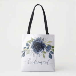 Bridesmaid Geschenk Hochzeit Party Marine Blue Sil