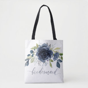 Bridesmaid Geschenk Hochzeit Party Marine Blue Sil