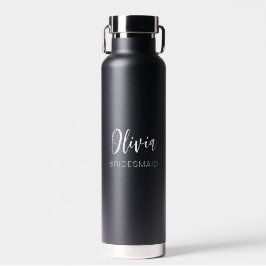 Bridesmaid-Geschenk Modernes Minimalistisch Black Trinkflasche