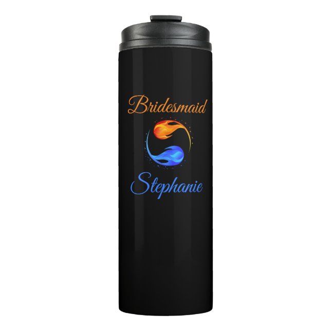 Bridesmaid-Geschenke- Zwillingsflame- Thermosbecher (Vorderseite)