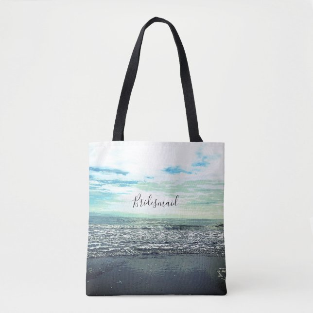 Bridesmaid Gift Beach Ocean Abstrakt Blue Niedlich (Vorderseite)
