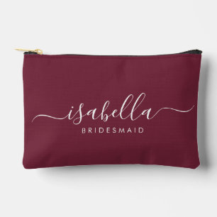 Bridesmaid Gift Burgundy Zubehörtasche