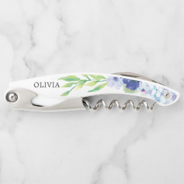 Bridesmaid Gift Cork Screw - Blue Hydrangea Kellnermesser