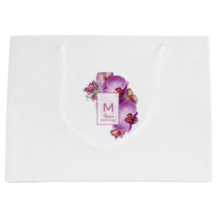 Bridesmaid Gift Floral Orchids Große Geschenktüte