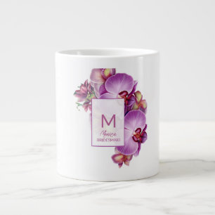Bridesmaid Gift Floral Orchids Jumbo-Tasse
