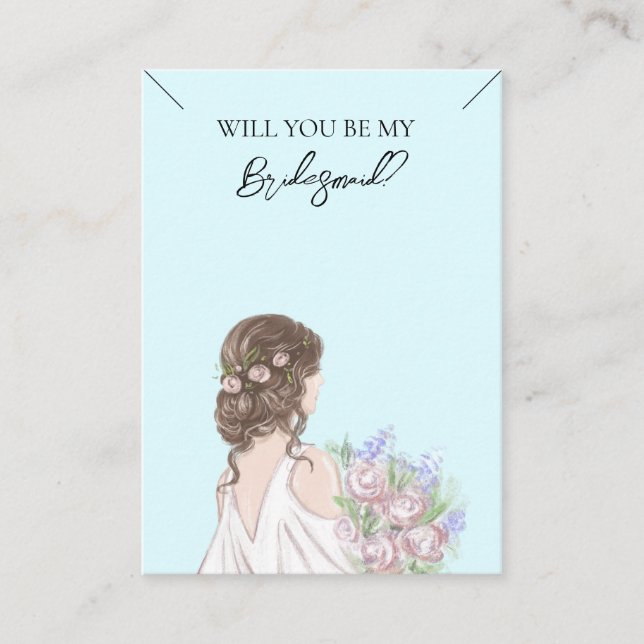 Bridesmaid Gift Necklace Display Platzkarte Visitenkarte (Vorderseite)