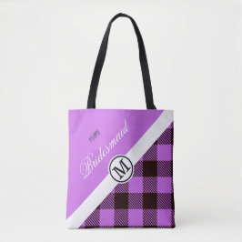 Bridesmaid Gift Orchid Kariert Tartan Personalisie