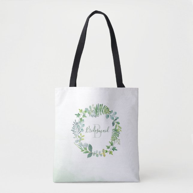 Bridesmaid Greenerage Foliage Monogram (Vorderseite)
