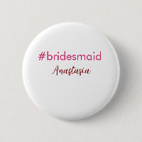 Bridesmaid Hashtag hellrosa fügen Name Brautstamm
