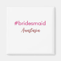 Bridesmaid Hashtag hellrosa fügen Name Brautstamm