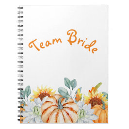 Bridesmaid Hochzeit im Herbst Theme Notizblock