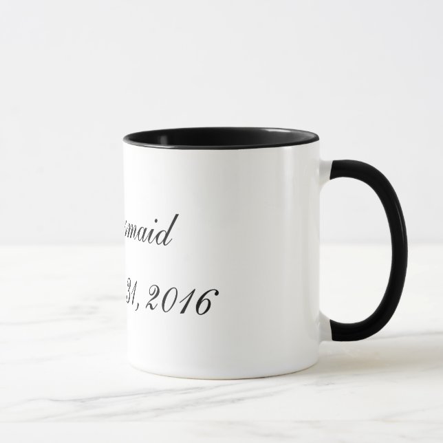 Bridesmaid | Hochzeit Tasse (Rechts)