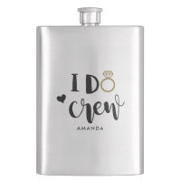 Bridesmaid I Crew Schwarzweiß Flasche