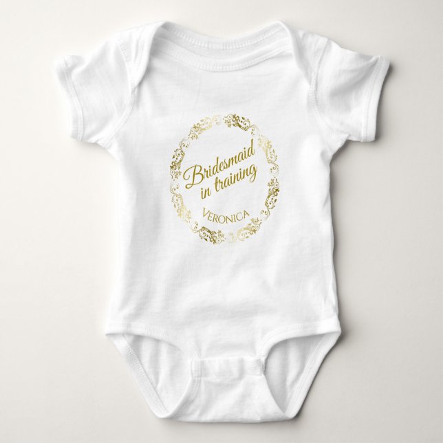 Bridesmaid im Training Fun Baby One Piece Strampler (Vorderseite)