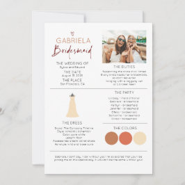 Bridesmaid-Informationsvorschlag Fotovorlage