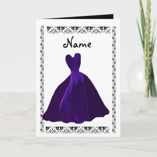 BRIDESMAID Invasion - ROYAL LILA Leaf Gown Einladung