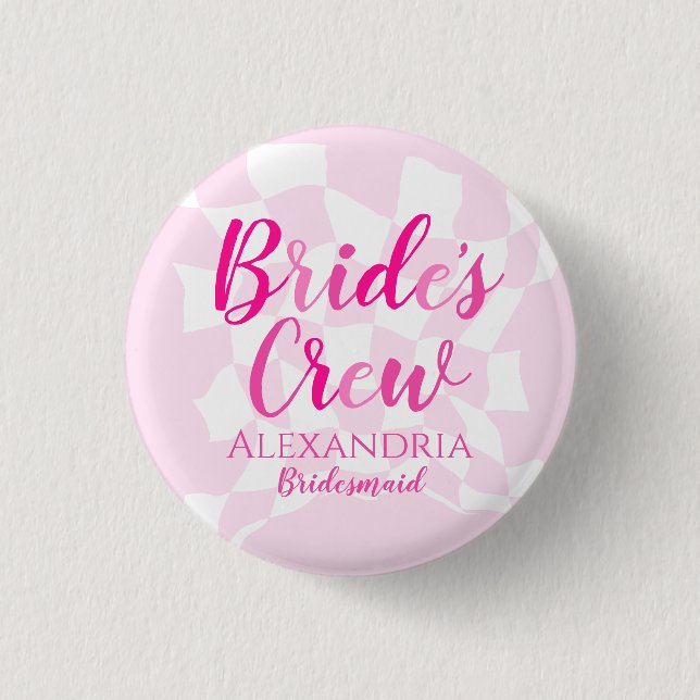 Bridesmaid Junggeselinnen-Abschied Personalisiert  Button (Vorderseite)