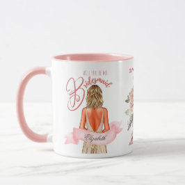 Bridesmaid Karikatur Vorschlag Danke, Custom Tasse
