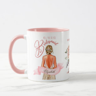 Bridesmaid Karikatur Vorschlag Danke, Custom Tasse