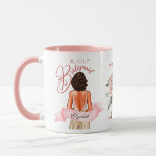 Bridesmaid Karikatur Vorschlag Danke, Custom Tasse