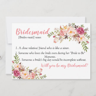 Bridesmaid-Karte Dankeskarte