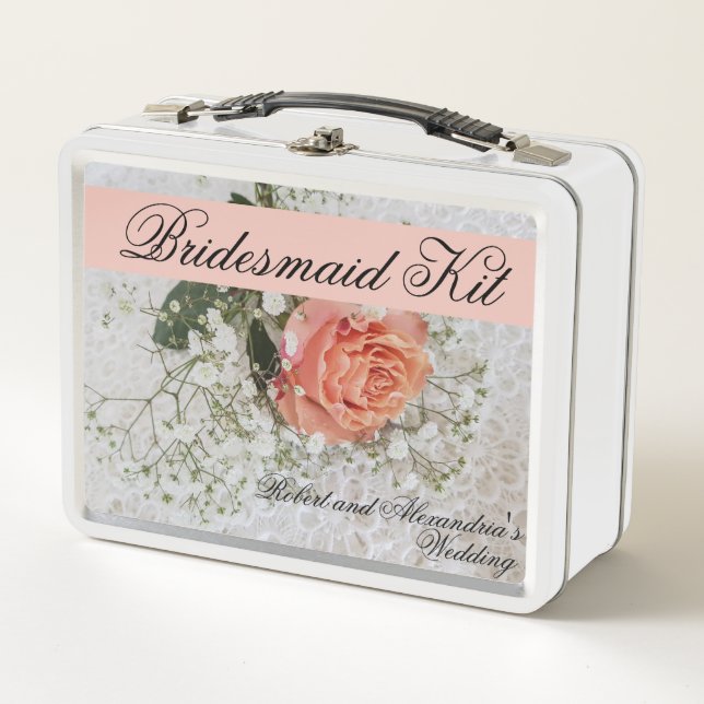 Bridesmaid Kit Wedding Bridesmaids Favors Metal Lu Metall Brotdose (Vorderseite)