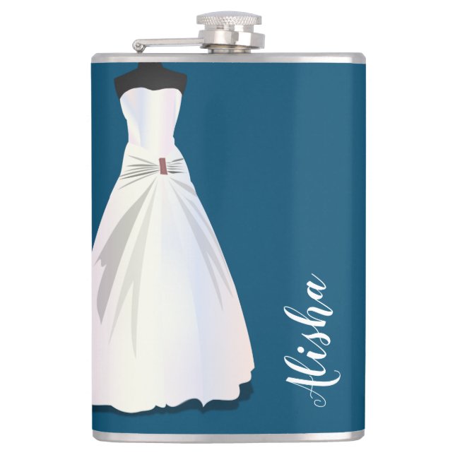 Bridesmaid-Kleid für persönliche Hochzeit Flachmann (Vorderseite)