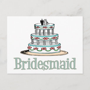 Bridesmaid (Kuchen) Postkarte