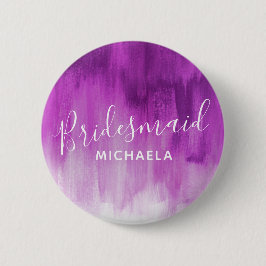 Bridesmaid lila mauve abstrakte Kunst Hochzeit But Button