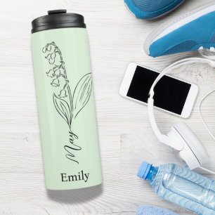 Bridesmaid Lily of the Valley May Birth Blume Thermosbecher