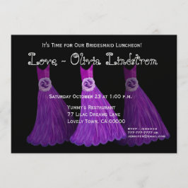 Bridesmaid Luncheon oder Brunch Royal Lila Dress Einladung