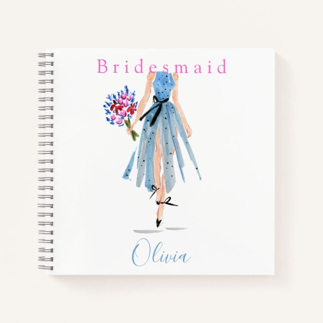Bridesmaid Made of Honor Vorschlag Mode Blume Notizbuch (Vorderseite)