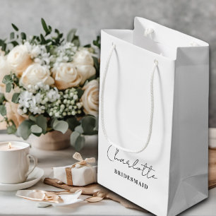 Bridesmaid   Minimalistisches Skript Kleine Geschenktüte