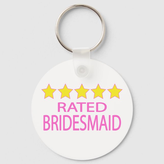 Bridesmaid mit fünf Sternen Schlüsselanhänger (Vorderseite)