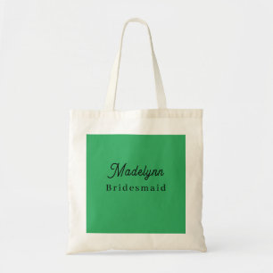 Bridesmaid Modern Minimalistisch Green Tote Bag Tragetasche