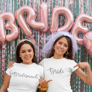 Bridesmaid Modern Script Diamond Bachelorette T-Shirt
