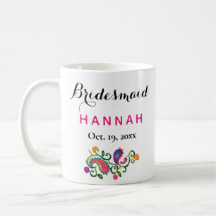 Bridesmaid Moderne Typografie Script Wedding Kaffeetasse