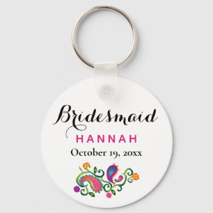 Bridesmaid Moderne Typografie Script Wedding Schlüsselanhänger