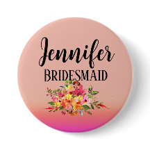 Bridesmaid | Modernes, florales Personalisiert