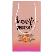 Bridesmaid | Modernes, florales Personalisiert