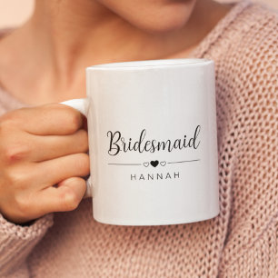 Bridesmaid Modernes Minimalistisches Brautparty Ge Kaffeetasse