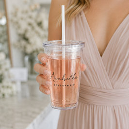 Bridesmaid | Modernes Minimalistisches Drehbuch Ba Acryltrinkbecher